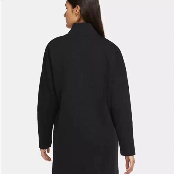 Nike Tech Fleece Black Zip Neck Dress - Picture 3 of 6